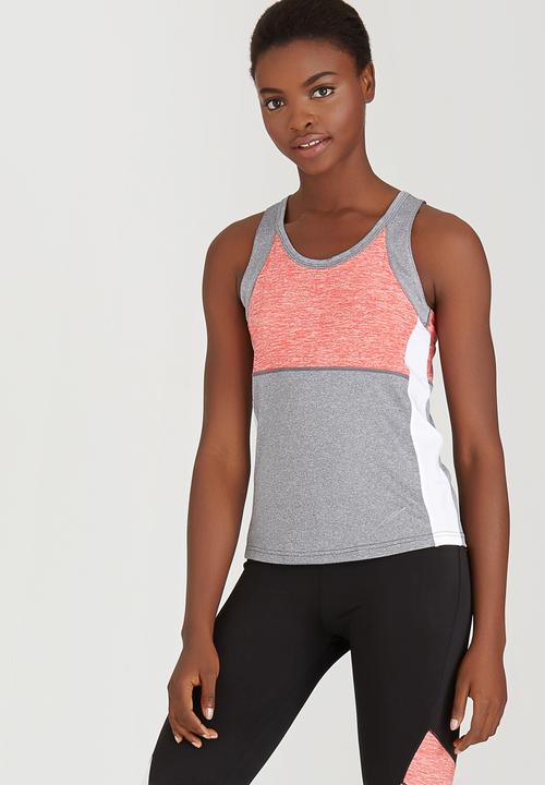 Lithe - Sporty Colourblock Vest Coral