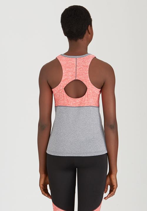 Lithe - Sporty Colourblock Vest Coral