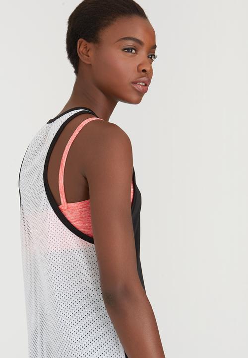 Lithe - Double Layer Vest with Bra Coral