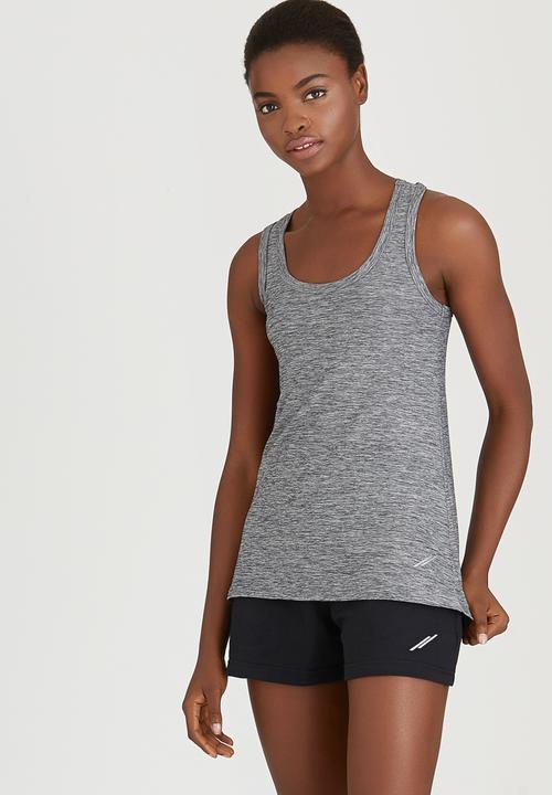 Lithe - Rouche Back Swing Vest Grey Melange
