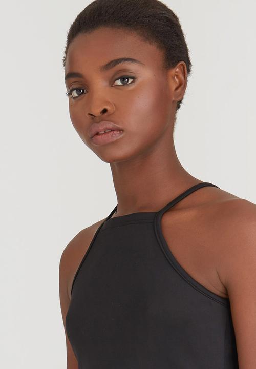c(inch) - Square Neck Bodysuit Black