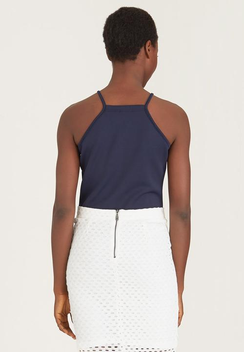 c(inch) - Square Neck Bodysuit Navy