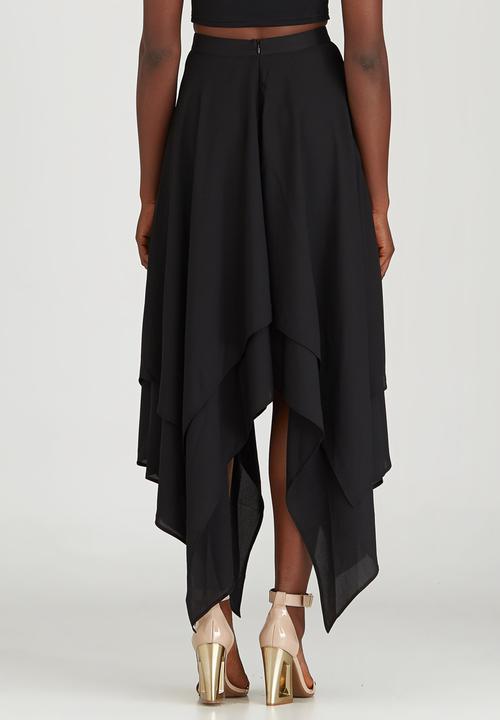 STYLE REPUBLIC - Hanky Hem Maxi Skirt Black