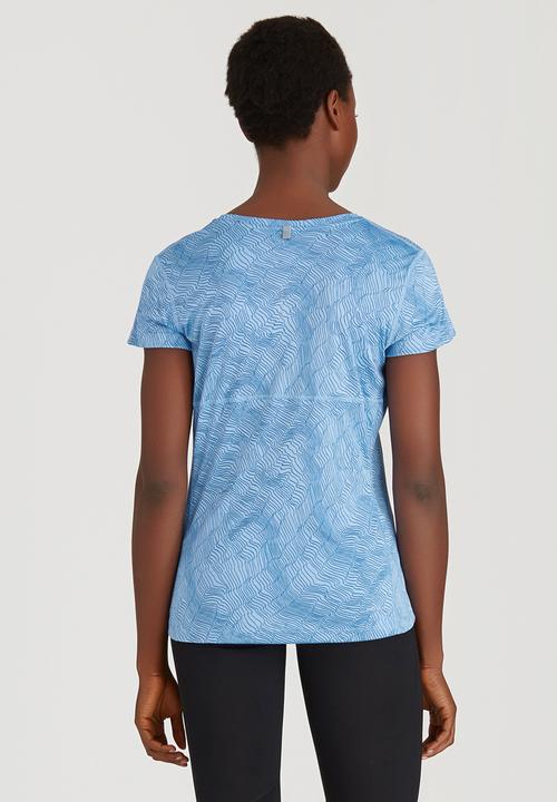 Nike - Nike Dry Miler Running Printed Crew Tee Pale Blue