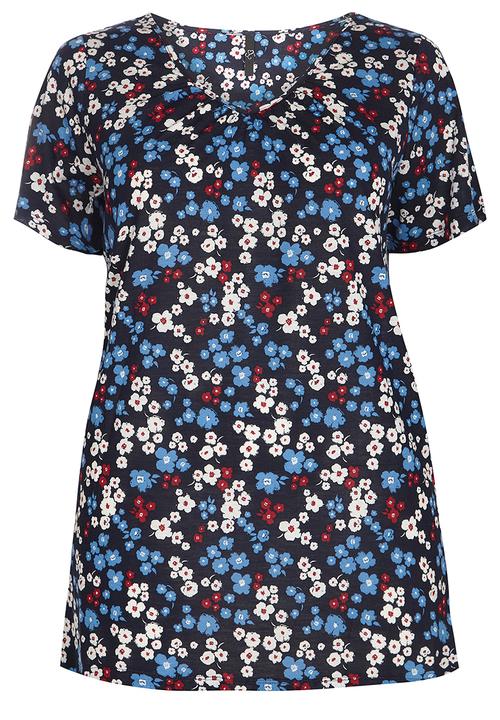 EVANS - Floral Printed Swing Top Multi-colour
