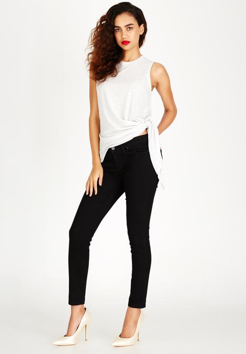 GUESS - Joscelyn Rib Tank Grey Melange