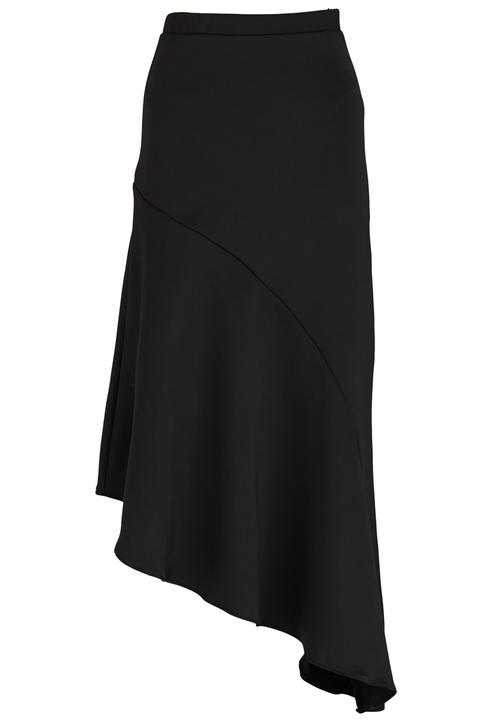 edit - Maxi Skirt with Asymmetrical Hemline Black