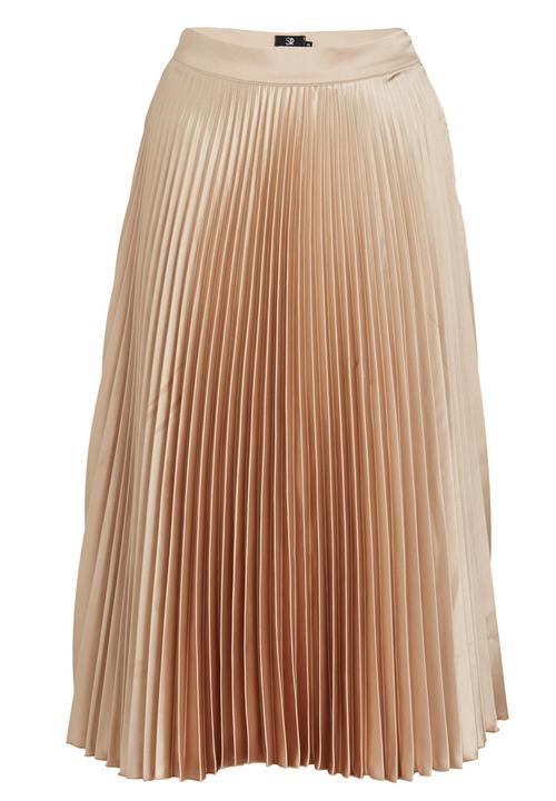 STYLE REPUBLIC - Pleated Midi Skirt Gold