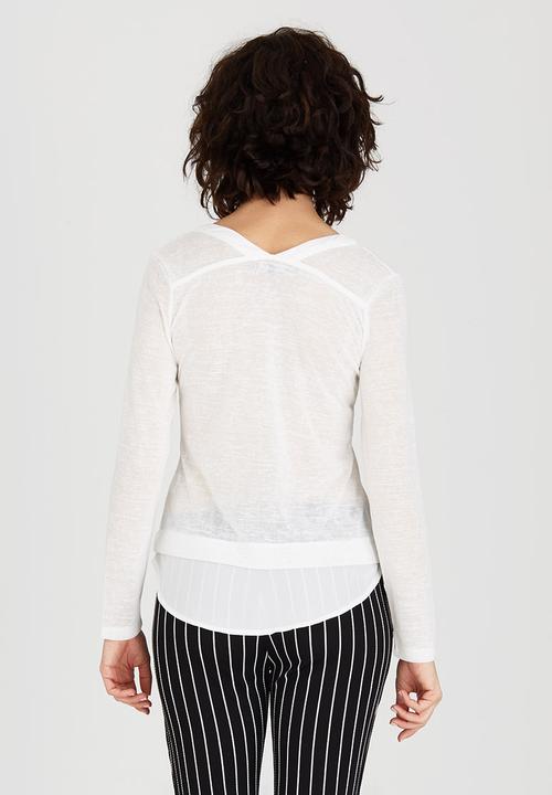 Revenge - V-neck 2-in-1 Top Milk
