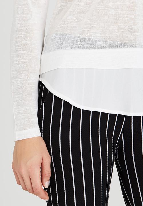Revenge - V-neck 2-in-1 Top Milk