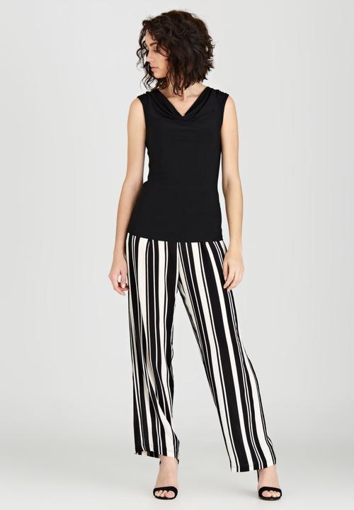 edit - Sleeveless Cowl Neck Cami Black