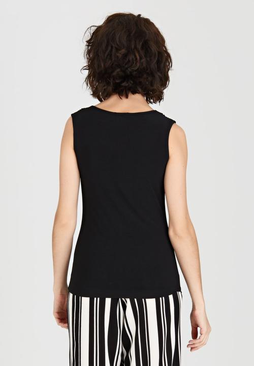 edit - Sleeveless Cowl Neck Cami Black