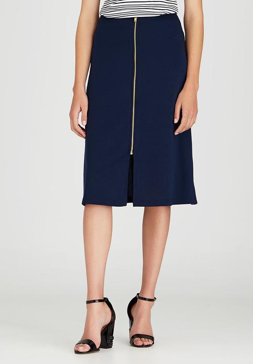 STYLE REPUBLIC - A-line Midi Skirt Navy