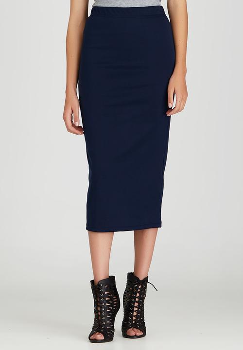 STYLE REPUBLIC - Bodycon Midi Skirt Navy