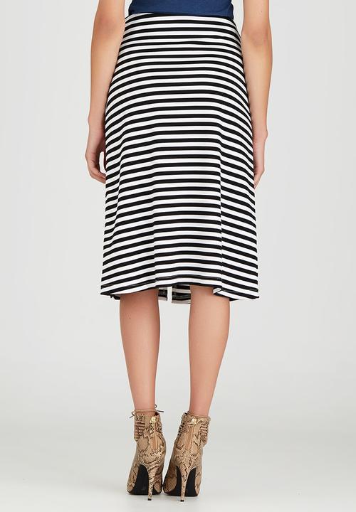 STYLE REPUBLIC - A-line Midi Skirt Black and White