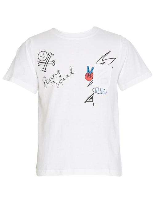 Rebel Republic - Slim Fit Printed T-shirt White
