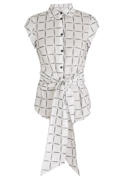 edit - Tie-Up Shirt Black and White