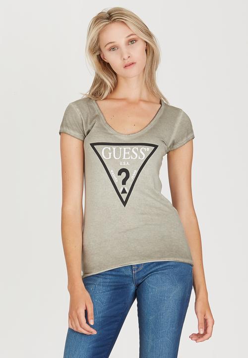 GUESS - Logo Tee Khaki Green