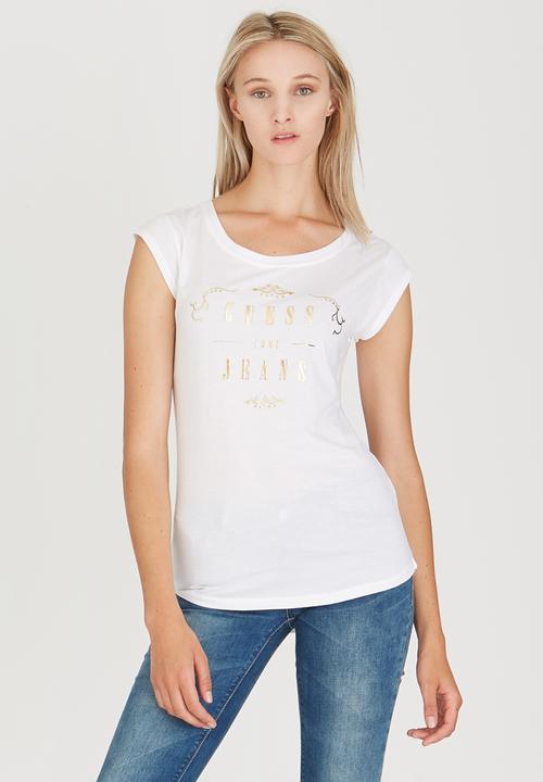 GUESS - Raw Edge Muscle Tee White