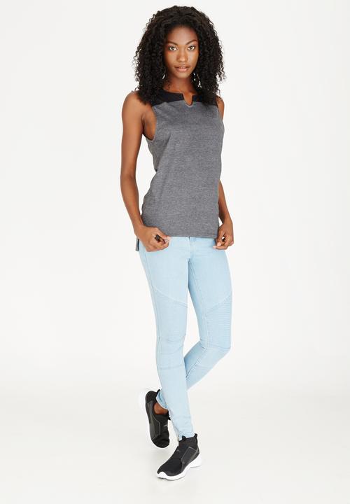 Fox - Shadow Cat Hooded Tank Mid Grey