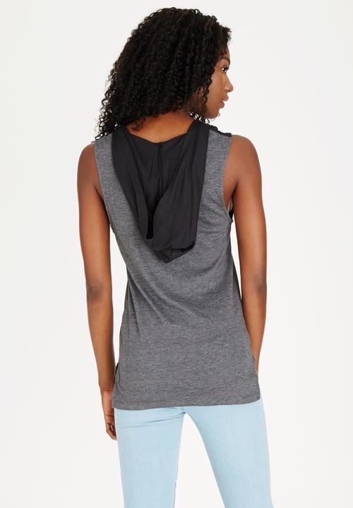 Fox - Shadow Cat Hooded Tank Mid Grey