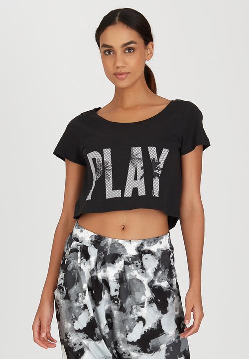 ONLY Play - Joyelle Cropped Tee Black