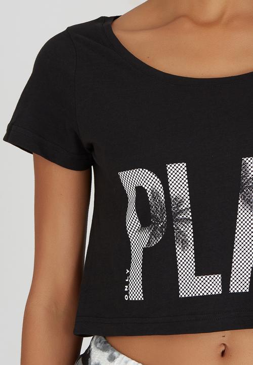 ONLY Play - Joyelle Cropped Tee Black