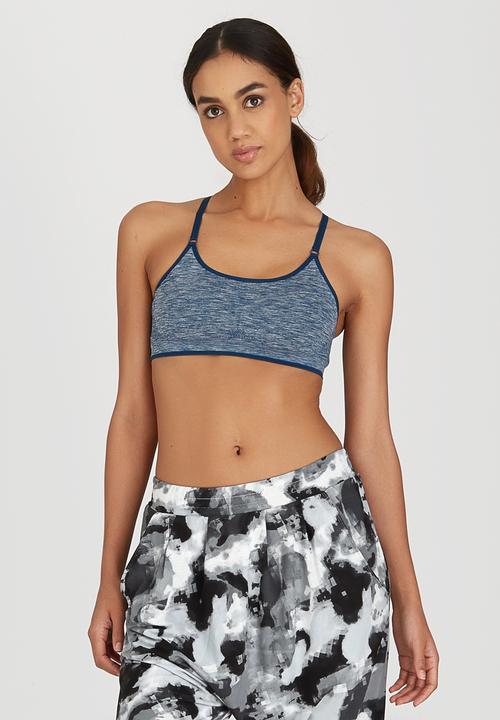 ONLY Play - Lucile Thin Strap Seamless Sports Bra Navy