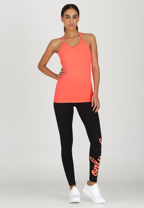 ONLY Play - Jewel Seamless Top Coral