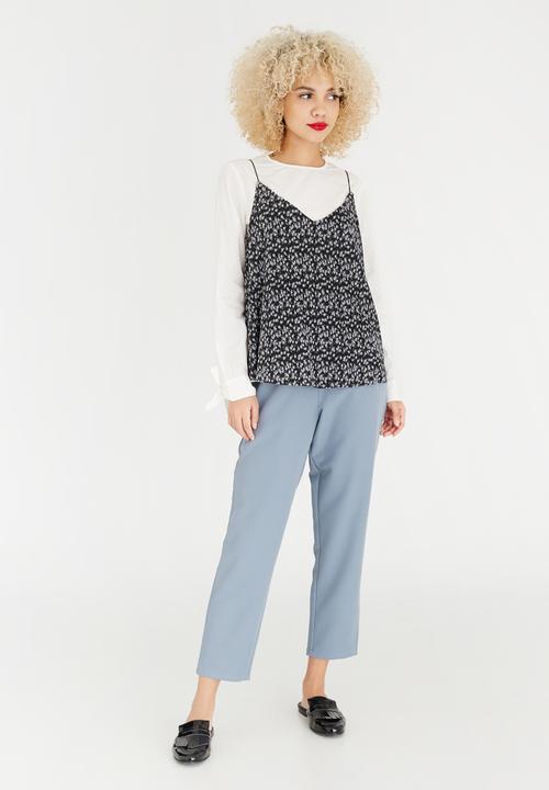 Pieces - Lommo All-over Print Cami Pale Blue