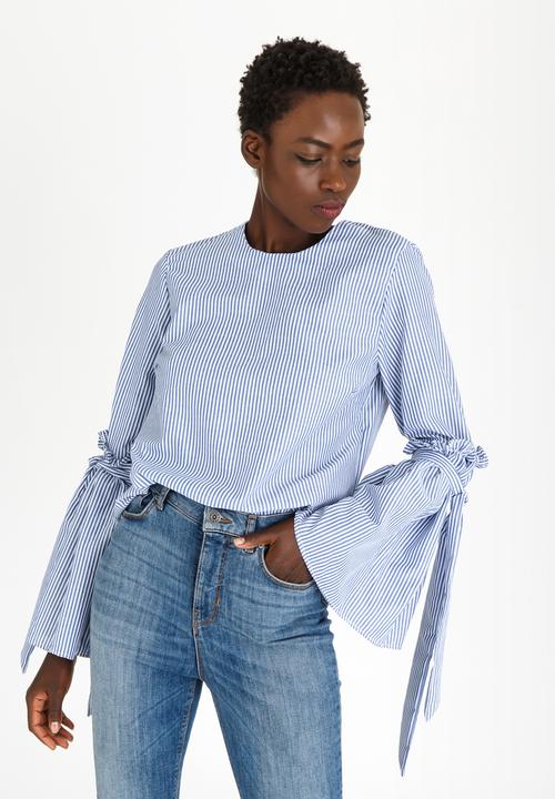 STYLE REPUBLIC - Tie Detail Sleeve Blouse Multi-colour