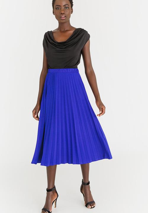 edit - Knit Workwear Skirt Cobalt