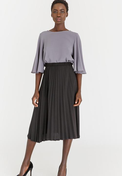 edit - Knit Workwear Skirt Black