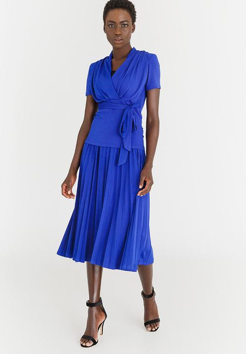 edit - Knit Workwear Skirt Cobalt