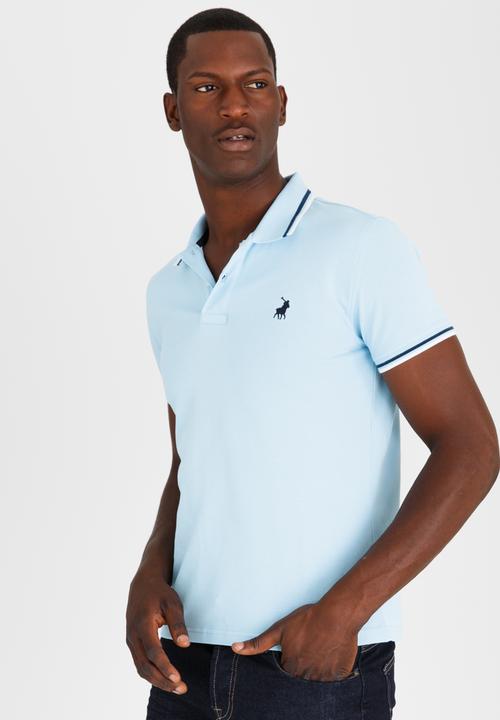 POLO - Tipped Big Pony Golfer Blue