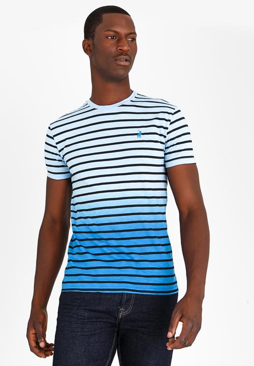 POLO - Ombre Stripe T Shirt Blue