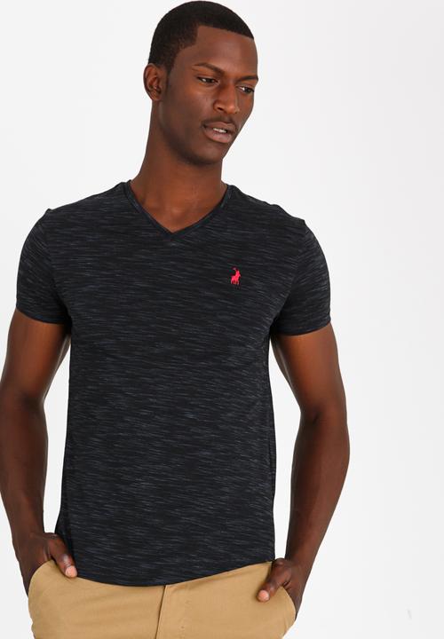 POLO - Space Dye T Shirt Black