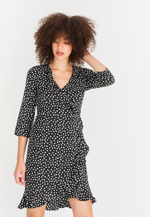 Vero Moda - Henna dot dress - black & white 