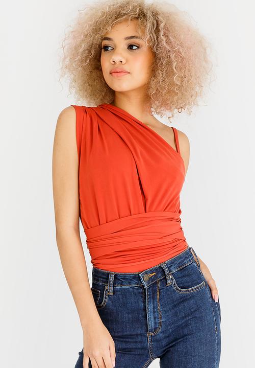 STYLE REPUBLIC - Multi Wrap Bodysuit Orange