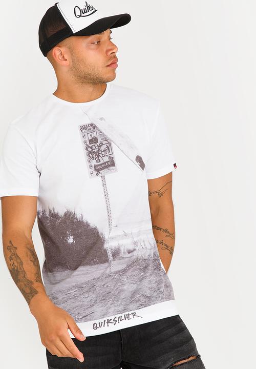Quiksilver - Smashed Crew Neck Tee White