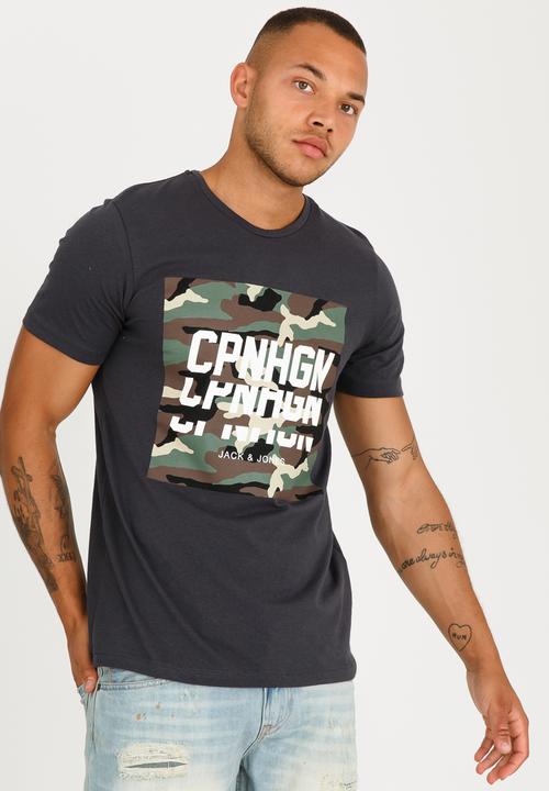Jack & Jones - Jorsay Crew Neck Tee Charcoal