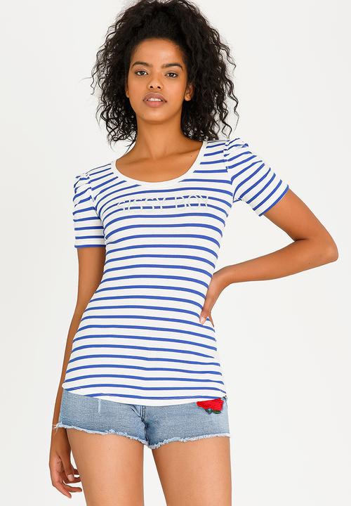 SISSY BOY - Leroi Striped Tee Blue and White