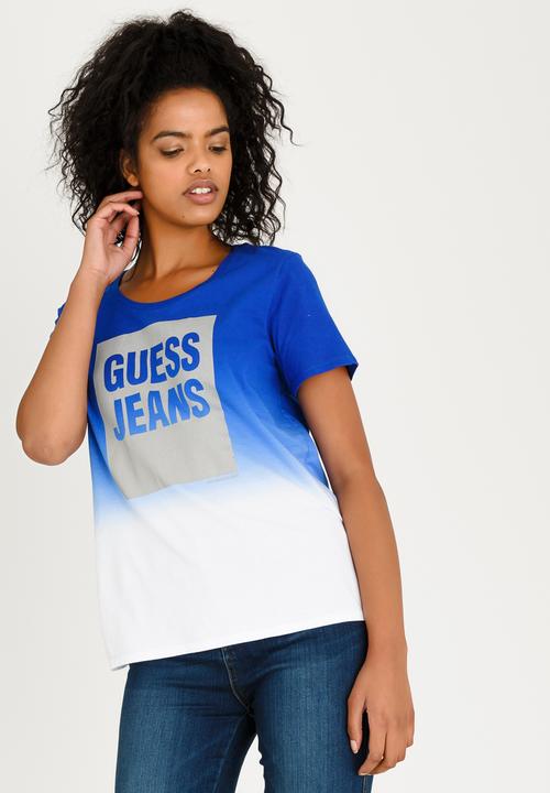 GUESS - Dip Dye Tee Pale Blue