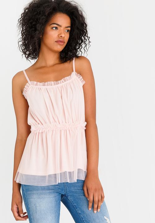 STYLE REPUBLIC - Mesh Tier Cami Pale Pink