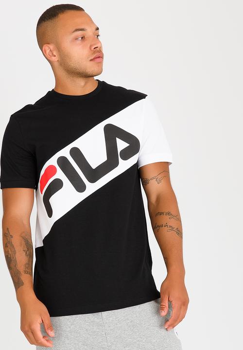 black and white fila shirt
