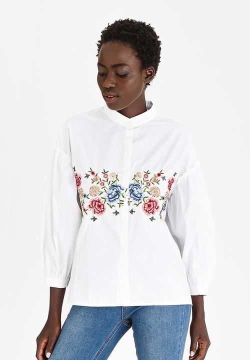 STYLE REPUBLIC - Embroidered Shirt White