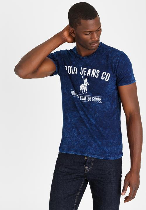 Polo Jeans Co. - Deep Dyed Printed T-Shirt Dark Blue