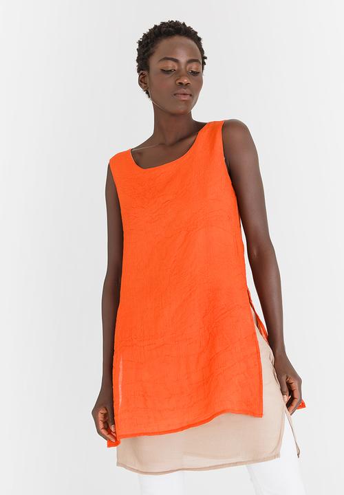 Revenge - Longline Tank Top Orange
