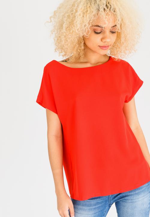 c(inch) - Open Back Blouse Orange