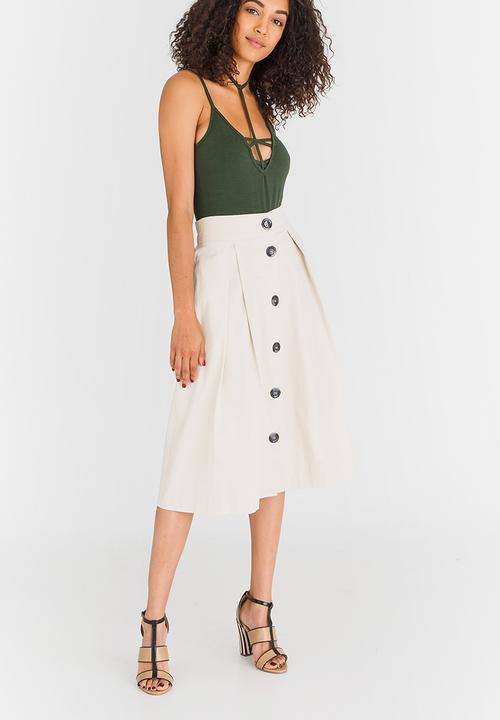 STYLE REPUBLIC - Fit and Flare Skirt Stone